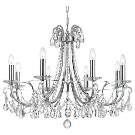 Crystorama Othello 8 Light Clear Crystal Polished Chrome Chandelier 6828-CH-CL-MWP